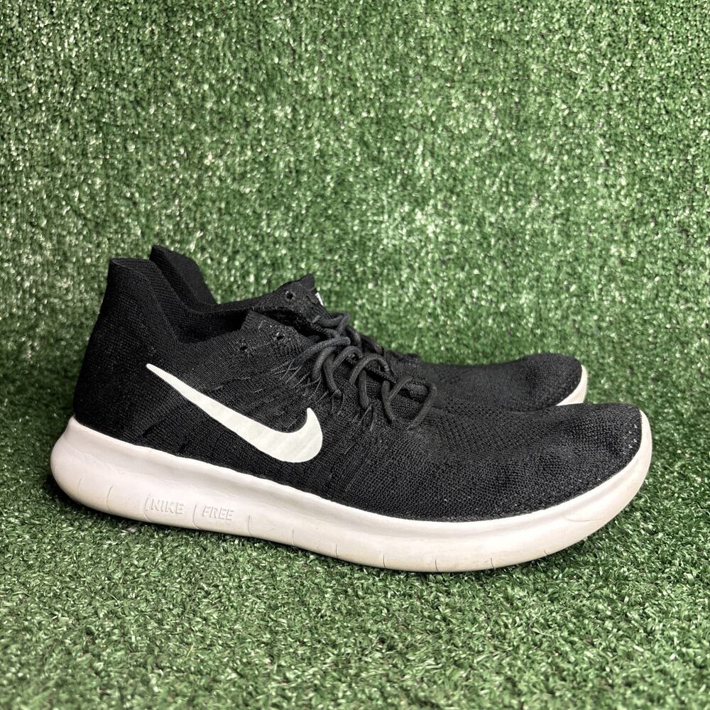 Nike Free RN Flyknit Oreo Women's Size 8.5 Running Shoes Black White Panda‎